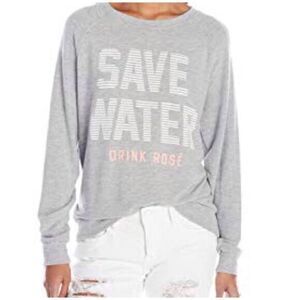 Junk Food Save Water Drink Rose Sweatshirt M